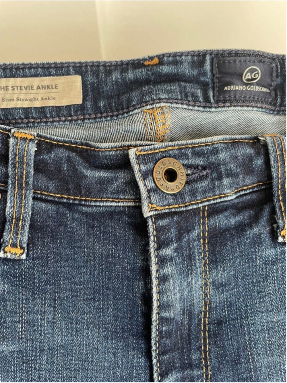 AG Adriano Goldschmied Stevie Ankle Jeans 30 Slim Straight Medium Wash Stretch - Picture 6 of 10